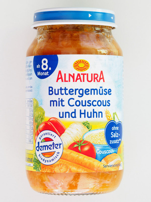 Buttergemüse mit Couscous und Huhn
