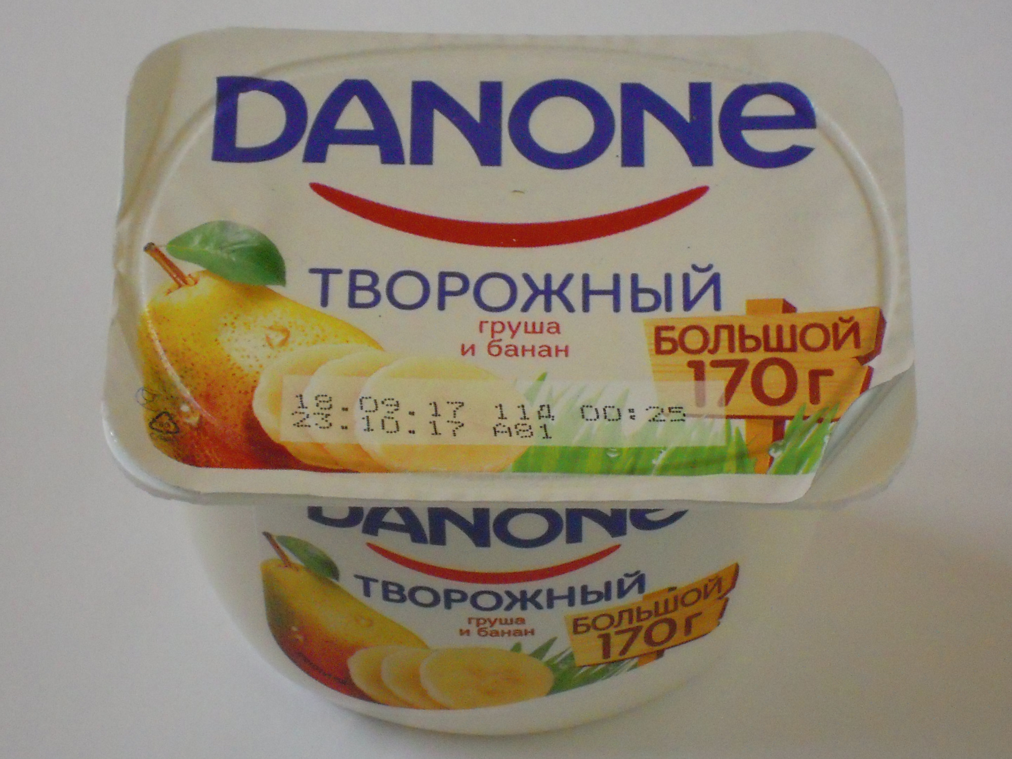 Творожный (груша и банан)