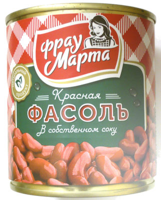 Красная фасоль в собственном соку