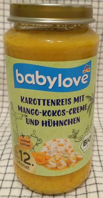 Babylove Kindermenue, Karottenreis Mit Mango-kokos. ..