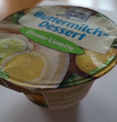 Buttermilch-Dessert Zitrone-Limette