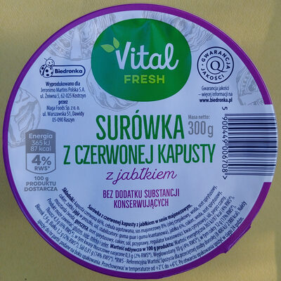 Surówka z czerwonej kapusty z jabłkiem